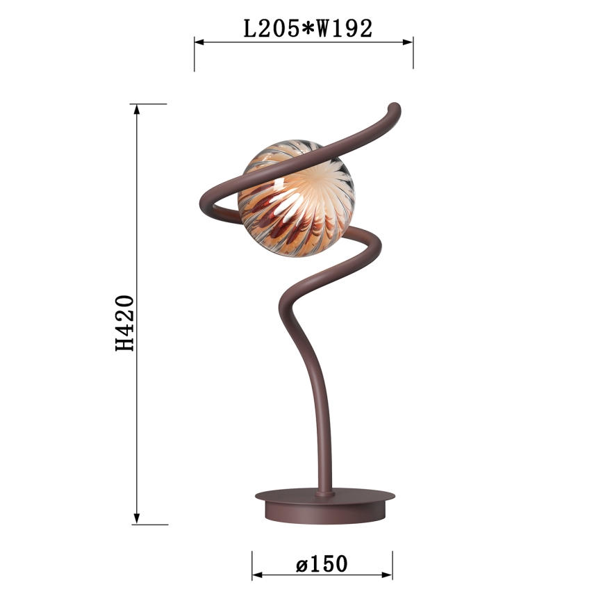 ONLI - Asztali lámpa FRIDA 1xG9/10W/230V 42 cm réz