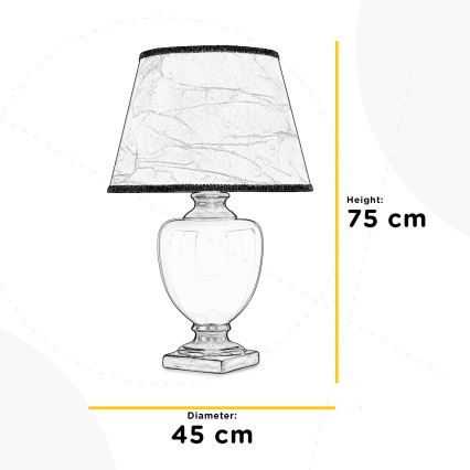 ONLI - Asztali lámpa MOZART 1xE27/22W/230V bézs/arany 75 cm