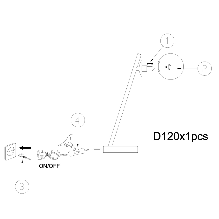 ONLI - Asztali lámpa PALOMA 1xG9/10W/230V 38,5 cm arany