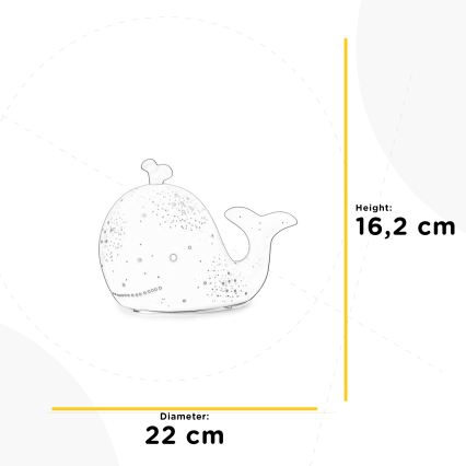 ONLI - Asztali lámpa PORCELLANA 1xE14/6W/230V 16,2 cm bálna