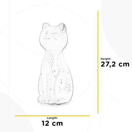 ONLI - Asztali lámpa PORCELLANA 1xE14/6W/230V 27,2 cm macskás