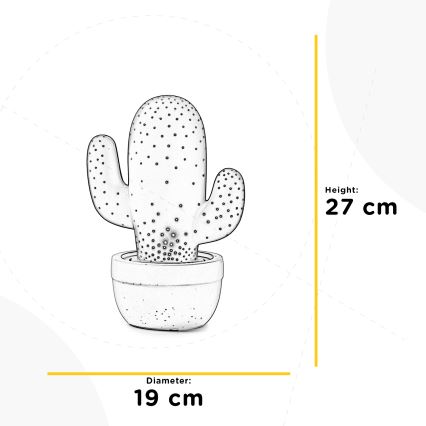 ONLI - Asztali lámpa PORCELLANA 1xE14/6W/230V 27 cm kaktusz