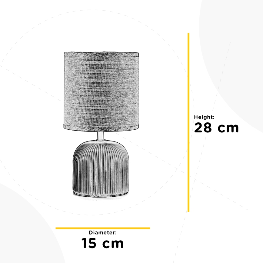 ONLI - Asztali lámpa SHELLY 1xE27/22W/230V barna 28 cm