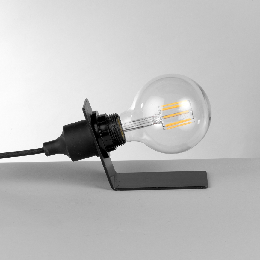 ONLI - Asztali lámpa WIRE 1xE27/15W/230V 9 cm fekete