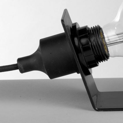 ONLI - Asztali lámpa WIRE 1xE27/15W/230V 9 cm fekete