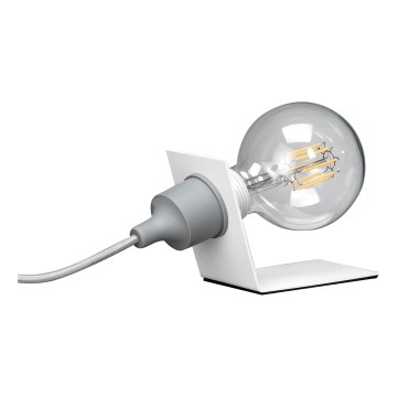 ONLI - Asztali lámpa WIRE 1xE27/15W/230V 9 cm szürke/fehér