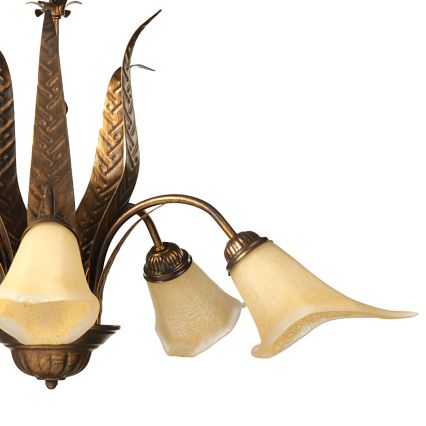 ONLI - Csillár láncon ALGA 5xE14/6W/230V bronz