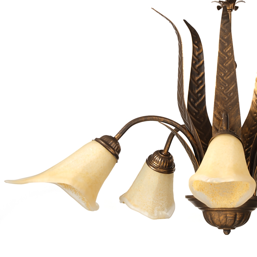 ONLI - Csillár láncon ALGA 5xE14/6W/230V bronz