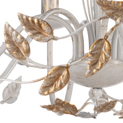 ONLI - Csillár láncon COLLANA 6xE14/6W/230V fehér/arany