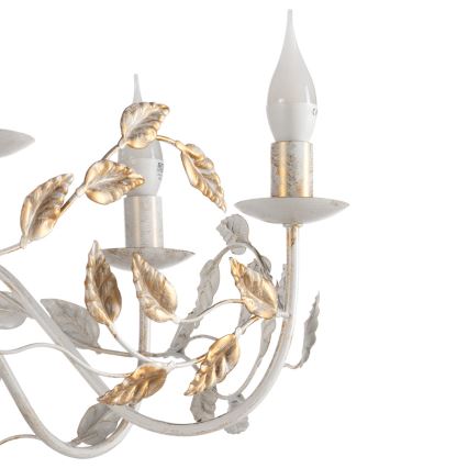 ONLI - Csillár láncon COLLANA 6xE14/6W/230V fehér/arany