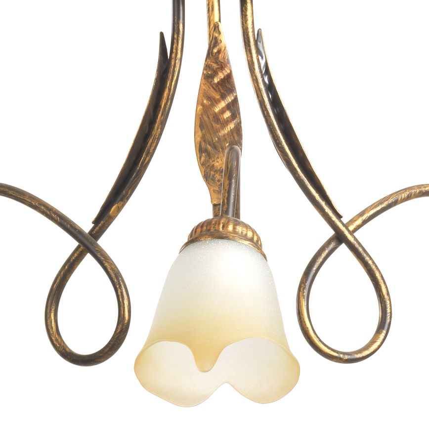 ONLI - Csillár láncon DOPPIO GIRO 3xE14/6W/230V bronz