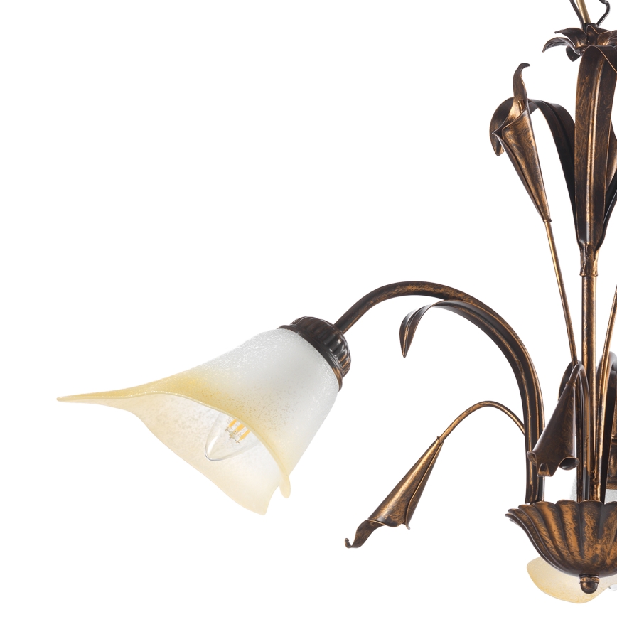 ONLI - Csillár láncon LUCREZIA 3xE14/6W/230V bronz