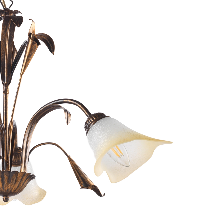 ONLI - Csillár láncon LUCREZIA 3xE14/6W/230V bronz