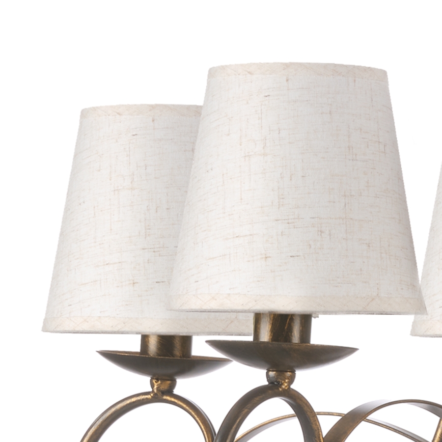 ONLI - Csillár láncon POMPEI 5xE14/6W/230V bronz