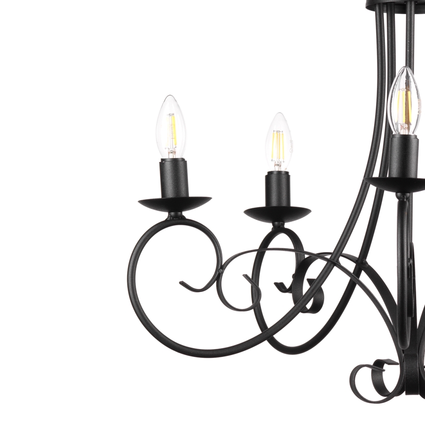 ONLI - Csillár láncon POMPEI 5xE14/6W/320V fekete
