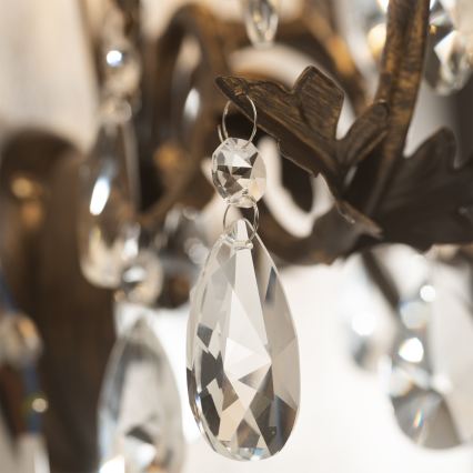 ONLI - Csillár láncon TERESA 3xE14/6W/230V bronz