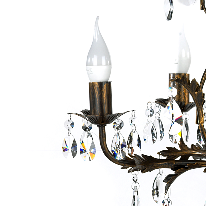 ONLI - Csillár láncon TERESA 5xE14/6W/230V bronz