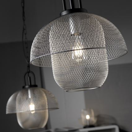 ONLI - Csillár láncon ZAIR 1xE27/22W/230V fekete/ezüst