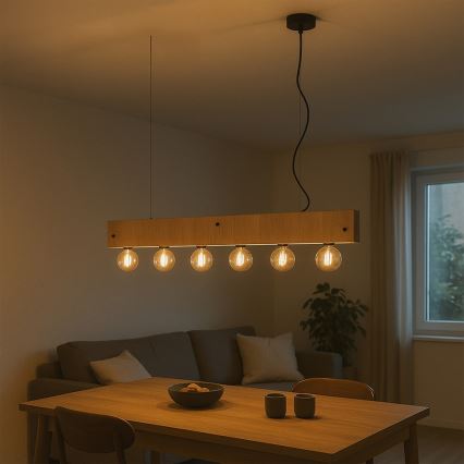 ONLI - Csillár zsinóron ARGO 6xE27/22W/230V bézs