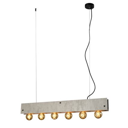 ONLI - Csillár zsinóron ARGO 6xE27/22W/230V szürke