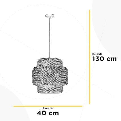 ONLI - Csillár zsinóron BAMBOO 1xE27/22W/230V bambusz