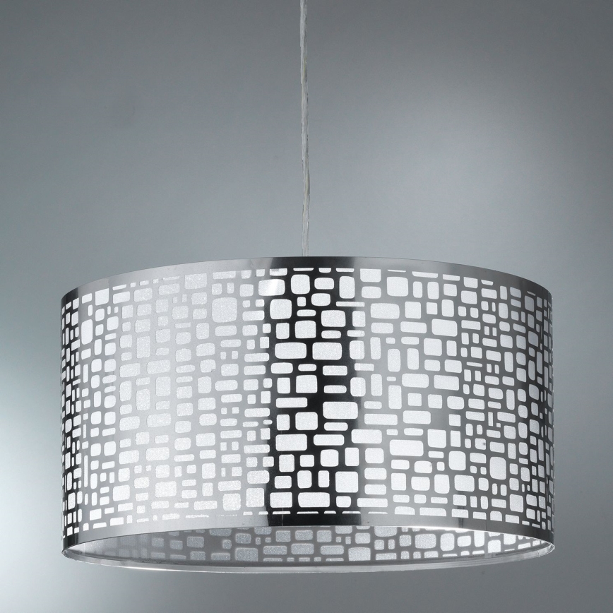 ONLI - Csillár zsinóron BRUCE 1xE27/15W/230V átm. 45 cm matt króm