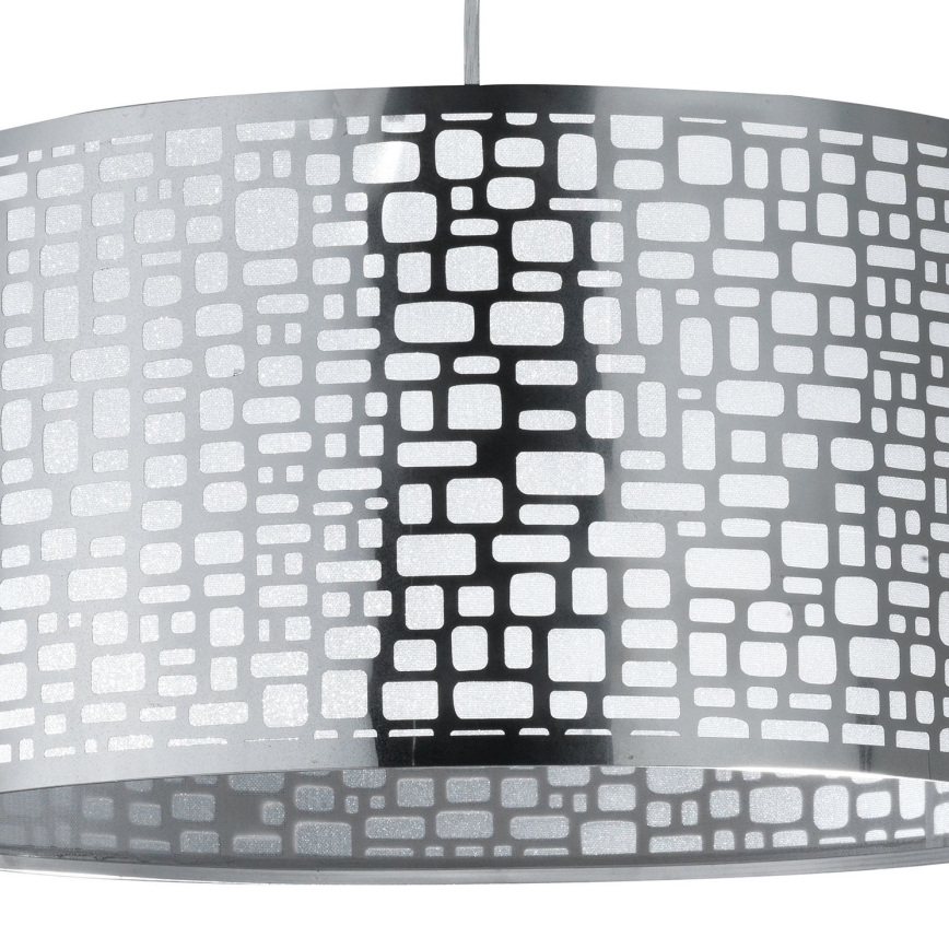 ONLI - Csillár zsinóron BRUCE 1xE27/15W/230V átm. 45 cm matt króm