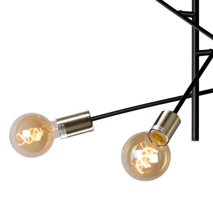 ONLI - Csillár zsinóron CROSS 6xE27/22W/230V fekete/réz