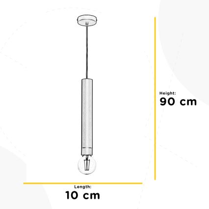 ONLI - Csillár zsinóron DORA 1xE27/15W/230V fekete