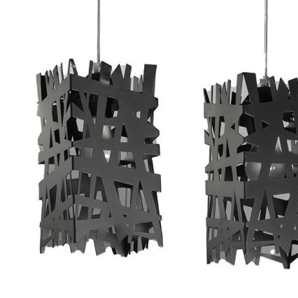 ONLI - Csillár zsinóron FORESTA 3xE27/15W/230V fekete