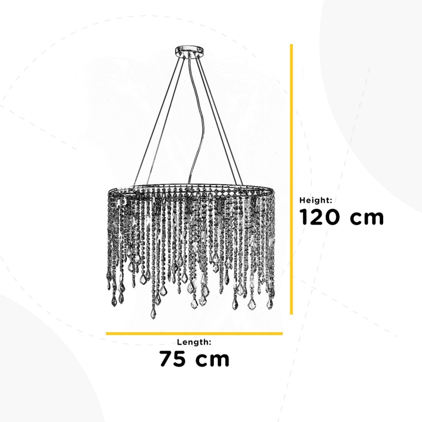 ONLI - Csillár zsinóron LAILA 5xE14/10W/230V