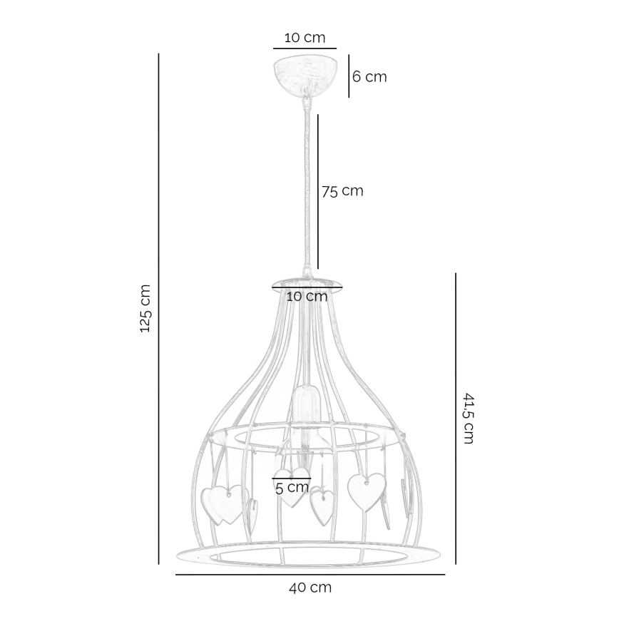 ONLI - Csillár zsinóron LEONILDE 1xE27/15W/230V bézs