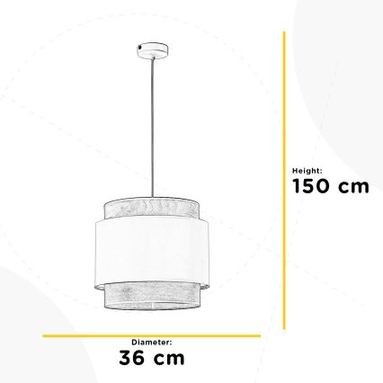 ONLI - Csillár zsinóron LICIA 1xE27/22W/230V