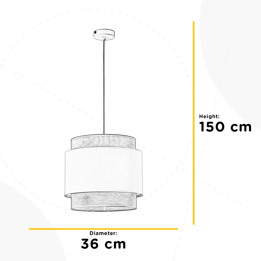 ONLI - Csillár zsinóron LICIA 1xE27/22W/230V