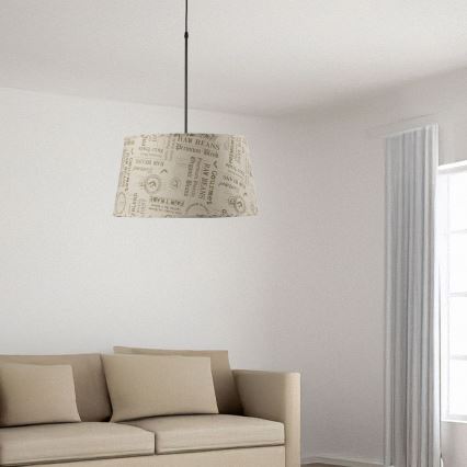 ONLI - Csillár zsinóron MAIDA 1xE27/15W/230V átm. 50 cm barna
