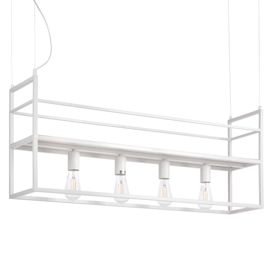 ONLI - Csillár zsinóron polccal JEFFER 4xE27/22W/230V fehér