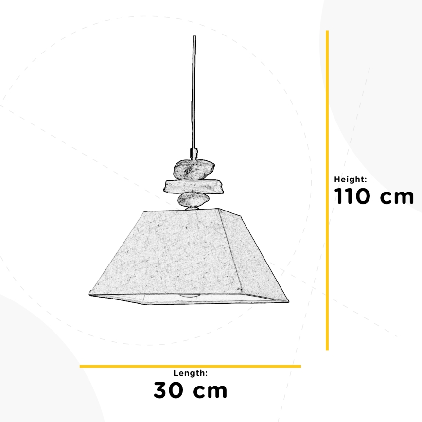 ONLI - Csillár zsinóron SEREGON 1xE27/22W/230V