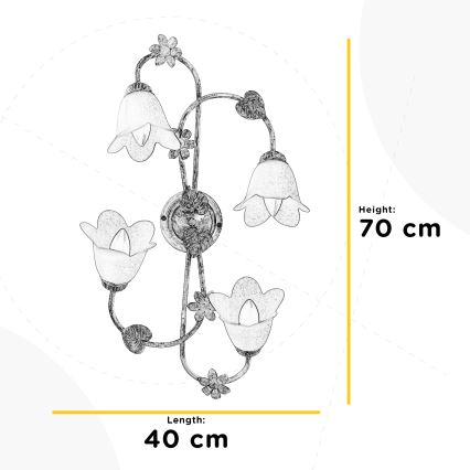 ONLI - Fali lámpa BOTTON DORO 4xE14/6W/230V
