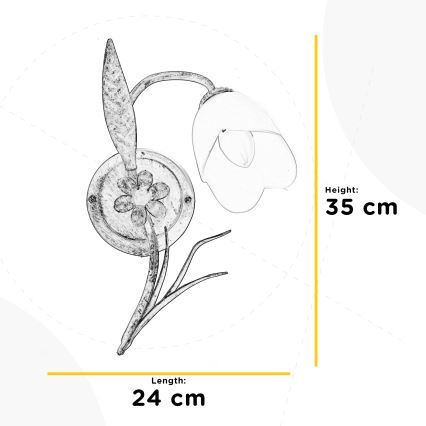 ONLI - Fali lámpa DOPPIO GIRO 1xE14/6W/230V arany
