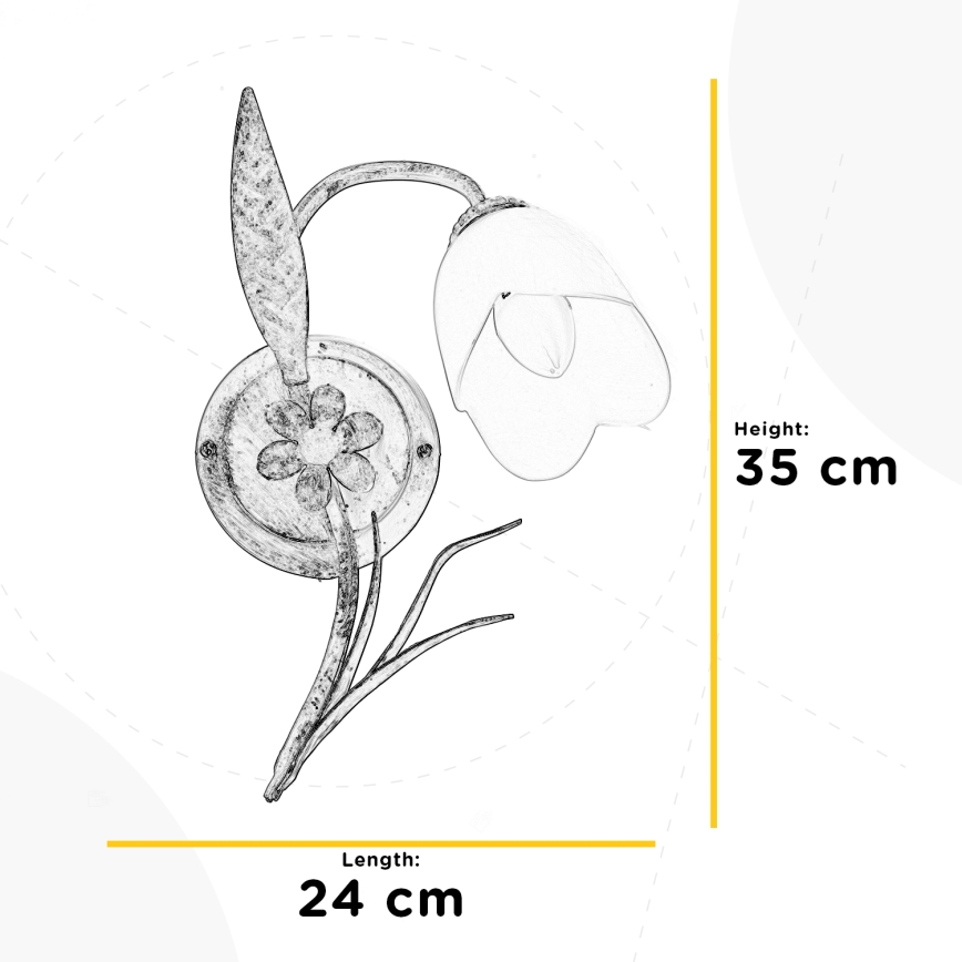 ONLI - Fali lámpa DOPPIO GIRO 1xE14/6W/230V arany