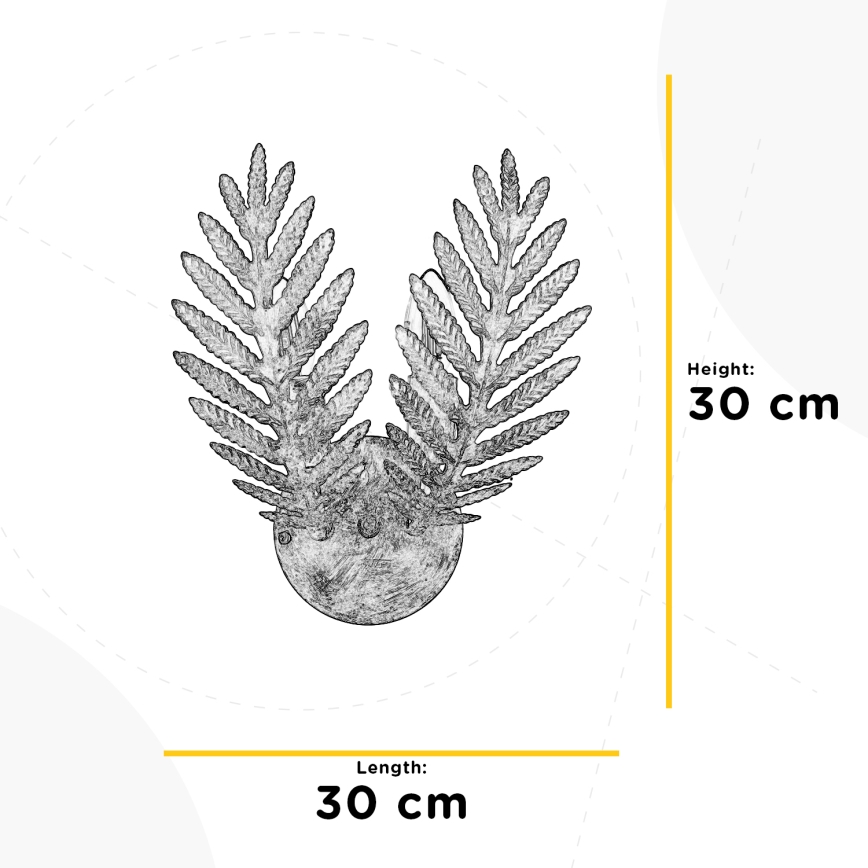 ONLI - Fali lámpa FELCE 2xE14/6W/230V bronz