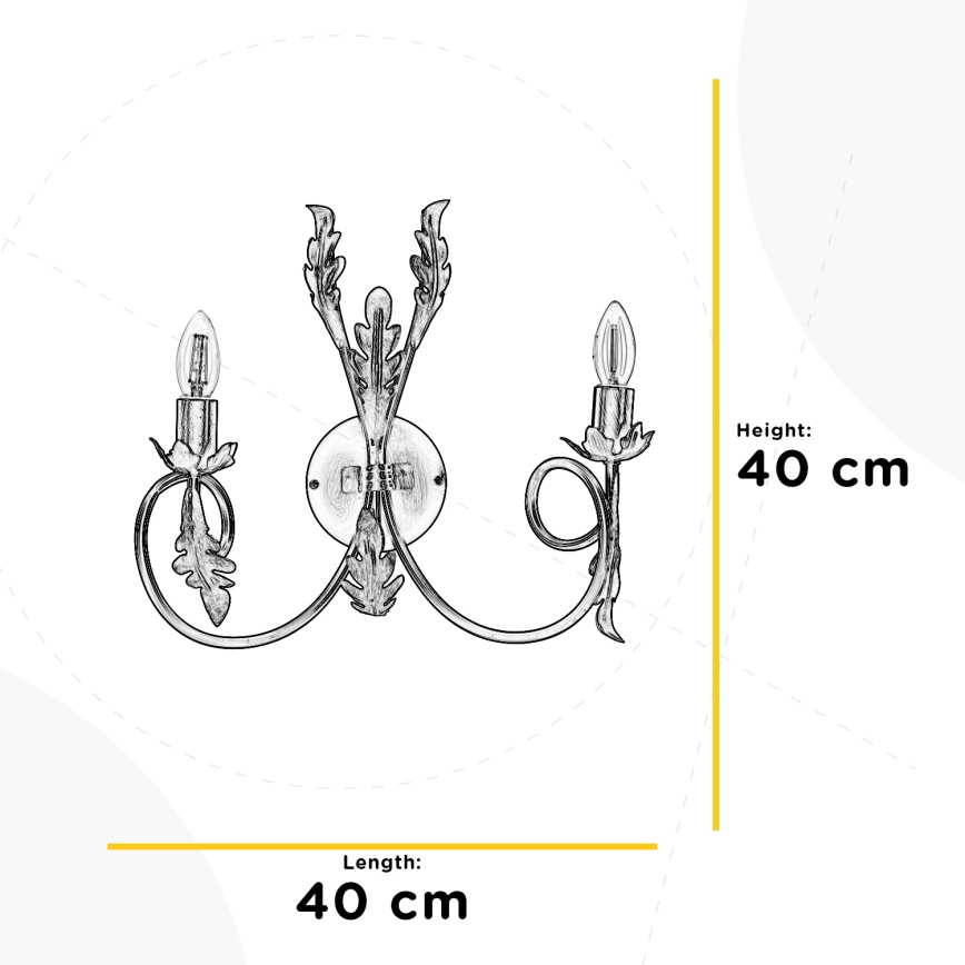 ONLI - Fali lámpa GRETEL 2xE14/6W/230V
