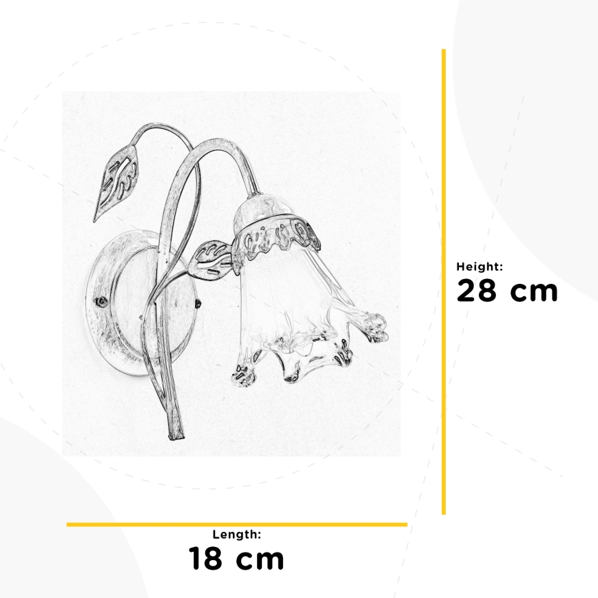 ONLI - Fali lámpa LANCIA 1xE14/6W/230V