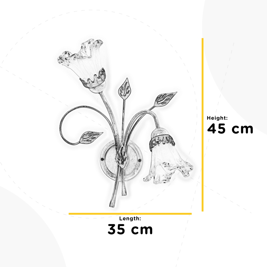 ONLI - Fali lámpa LANCIA 2xE14/6W/230V
