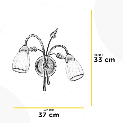 ONLI - Fali lámpa LILIANA 2xE14/6W/230V