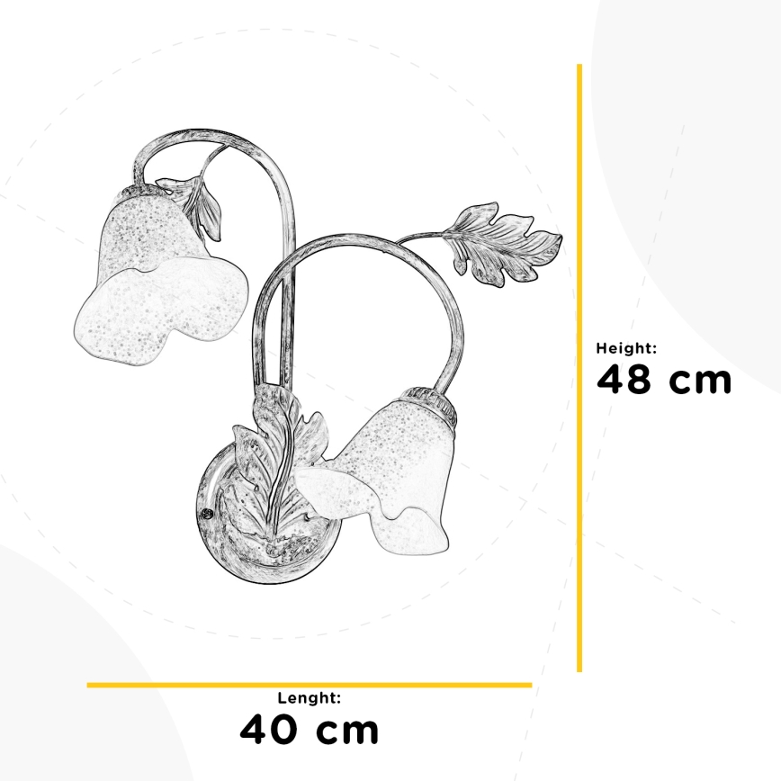 ONLI - Fali lámpa MARILENA 2xE14/6W/230V