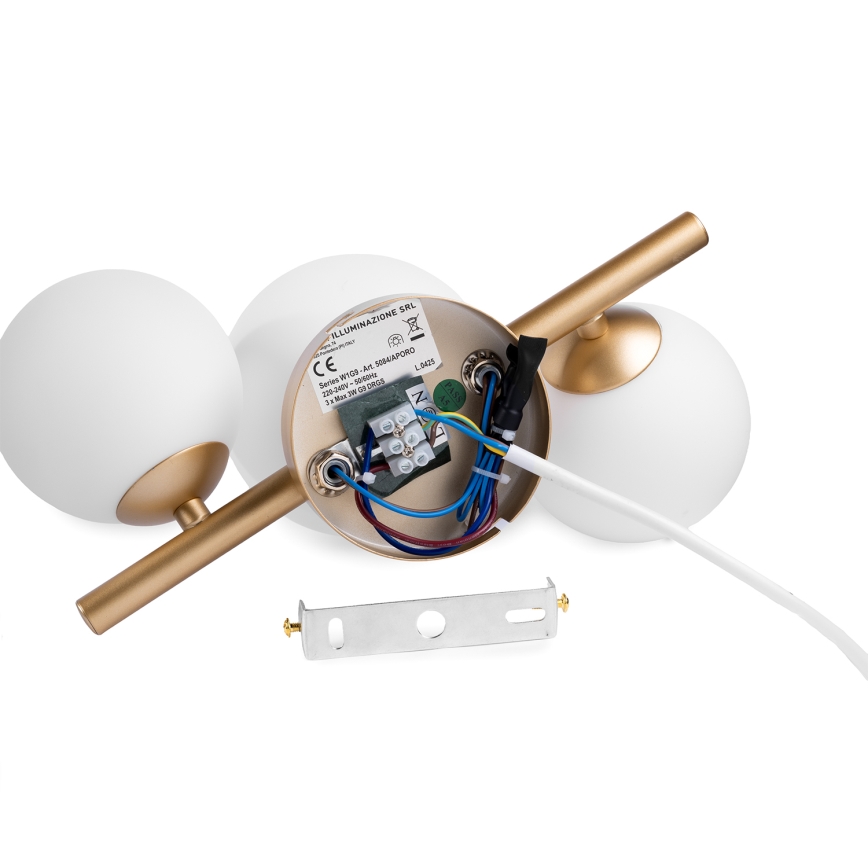 ONLI - Fali lámpa PALOMA 3xG9/10W/230V arany