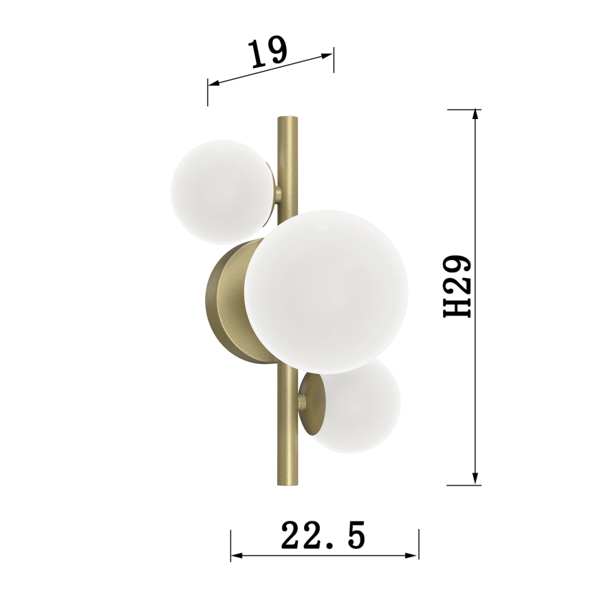 ONLI - Fali lámpa PALOMA 3xG9/10W/230V arany
