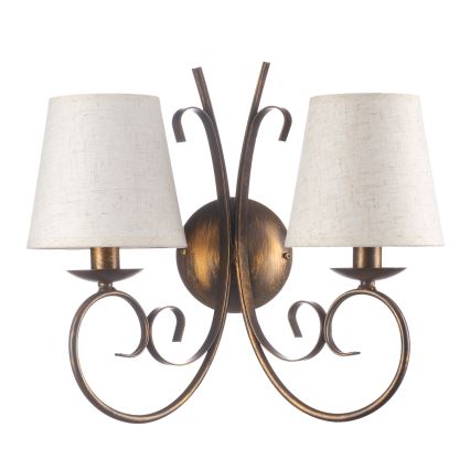 ONLI - Fali lámpa POMPEI 2xE14/6W/230V bronz