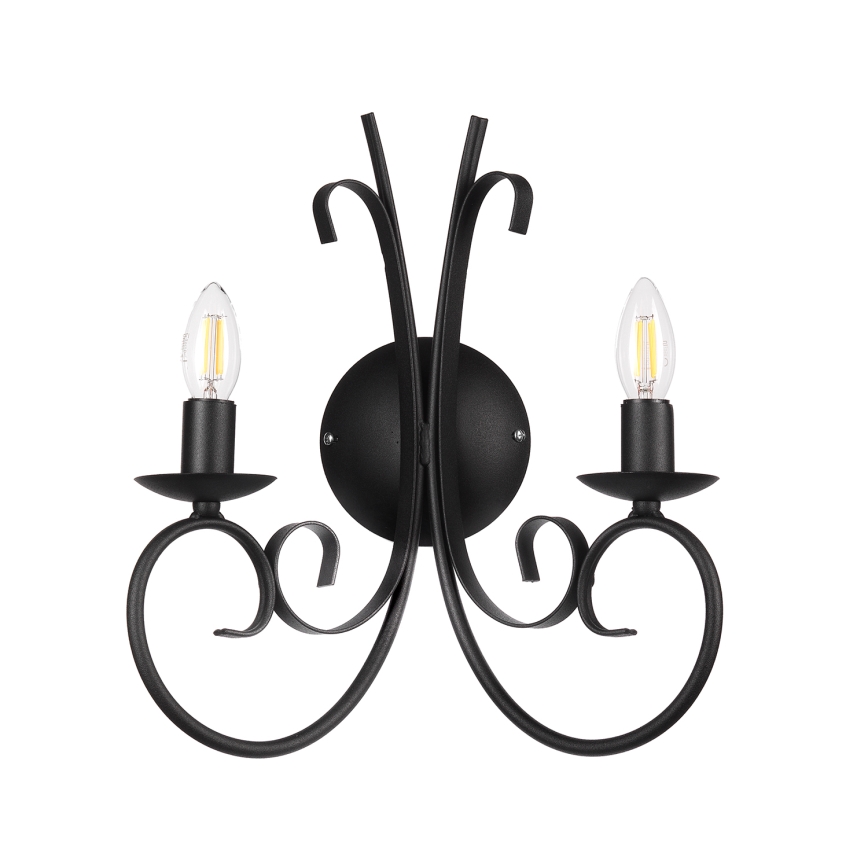 ONLI - Fali lámpa POMPEI 2xE14/6W/230V fekete